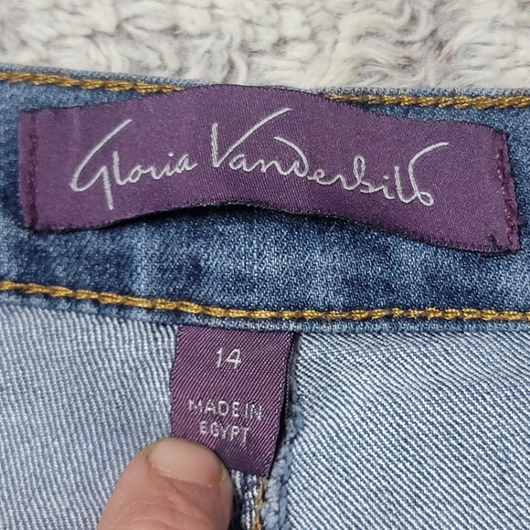 Gloria Vanderbilt Amanda Blue Jeans, Excellent Condition, Women's Size 14 Short - Picture 6 of 9